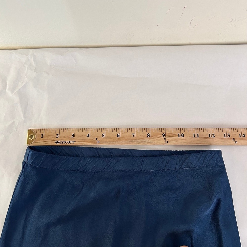 Ghost London Maxi Skirt Evening XS Blue Minimalist Flowy Silky Boho - Picture 5 of 7